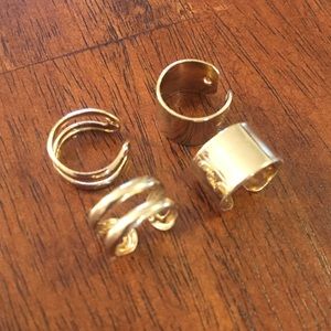 Set of 4 Gold Ear Cuffs